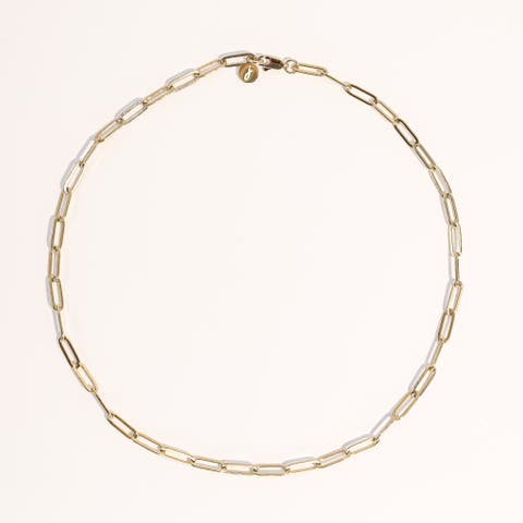 Gold Paperclip Chain Necklace