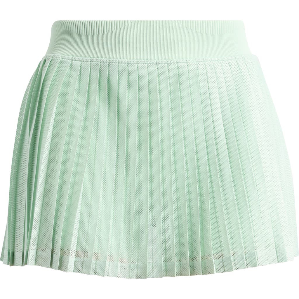 Free People Rally Pleated Mesh Miniskort In Pistachio