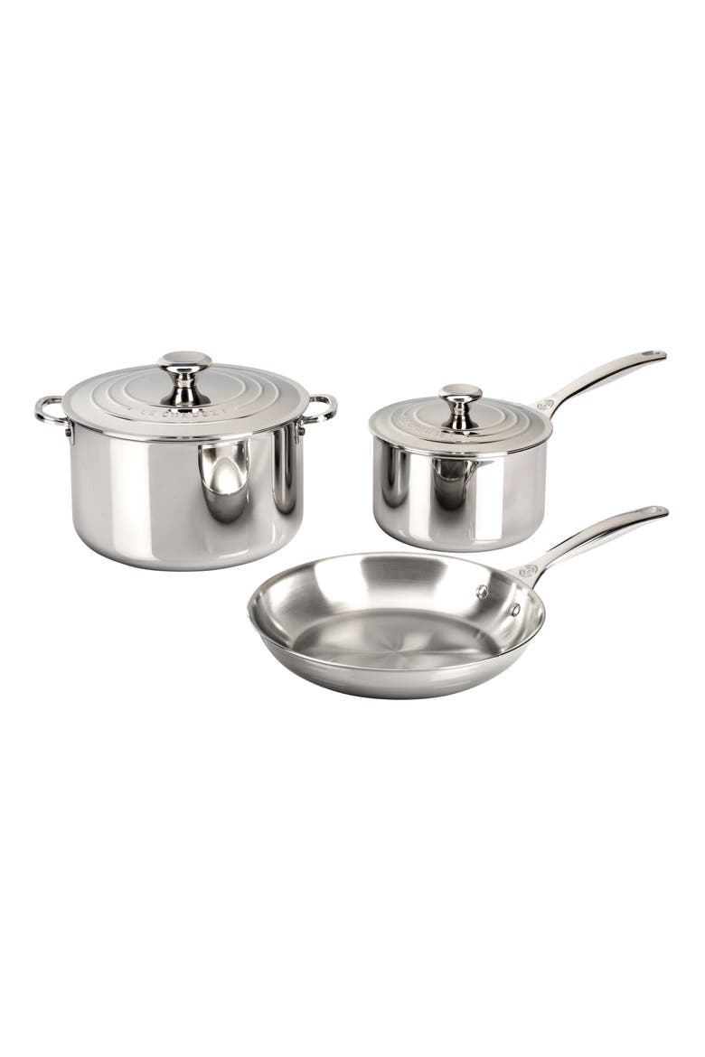 5-Piece Stainless Steel Cookware Set, Main, color, STANLESS STEEL