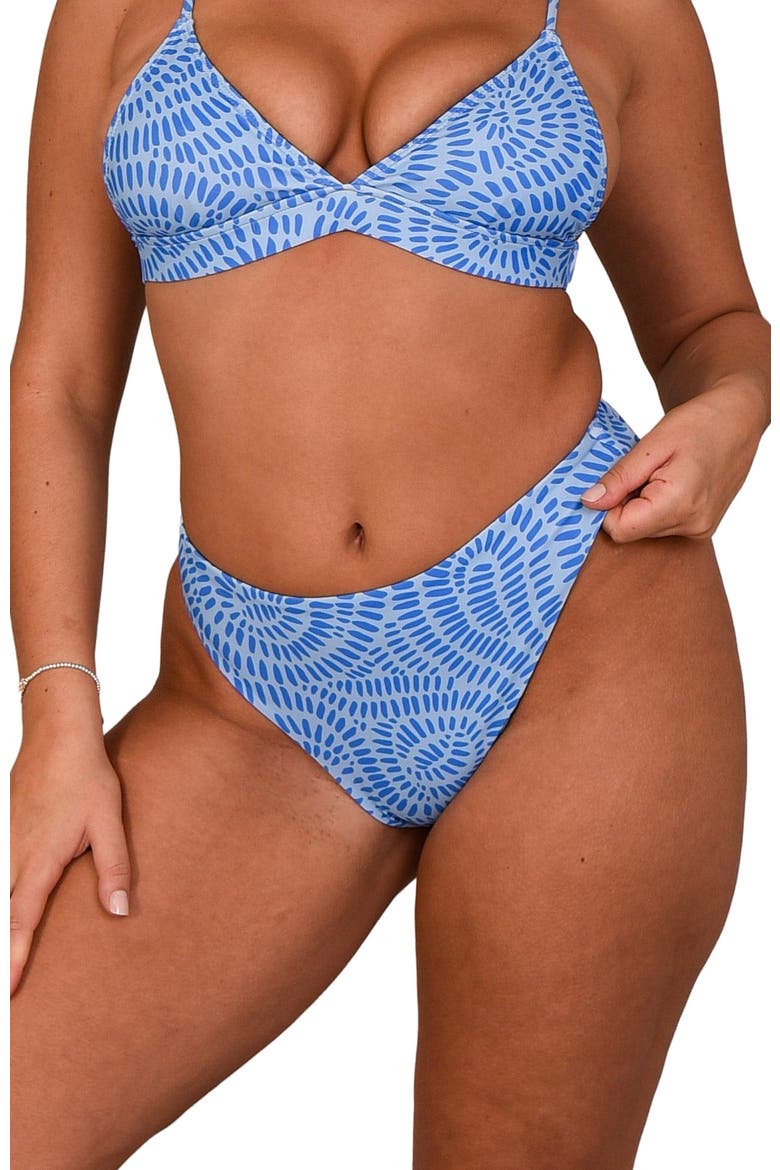 Moroccan Dream Mile High Bikini Bottoms, Alternate, color, Blue