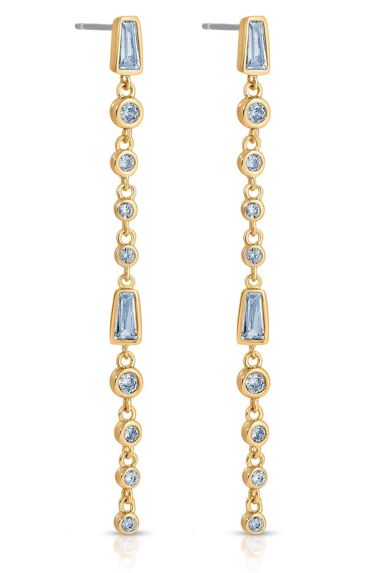 Brilliant Sparkle Earrings, Alternate, color, BLUE