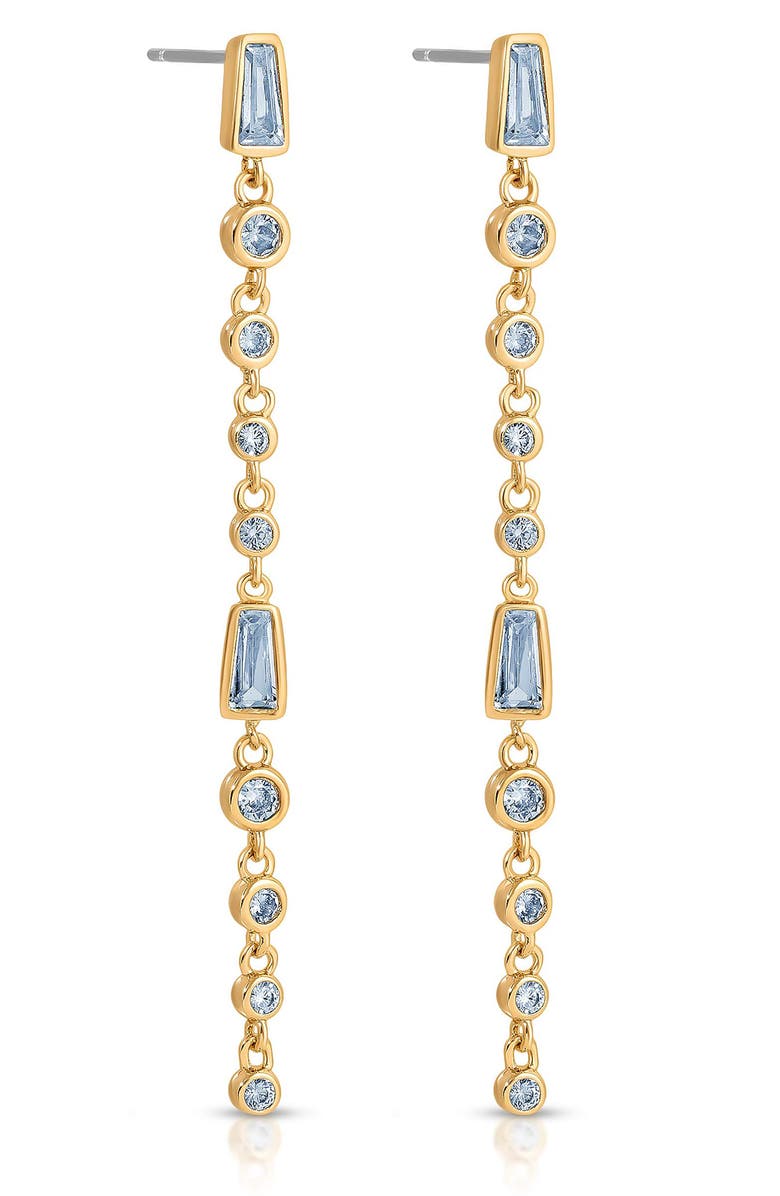 Ettika Brilliant Sparkle Earrings, Alternate, color, Blue