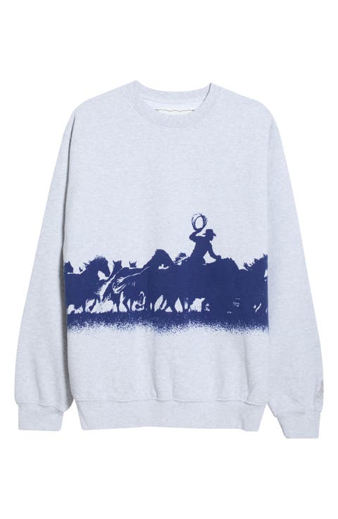 Driftin' Back Again Cotton Crewneck Sweatshirt