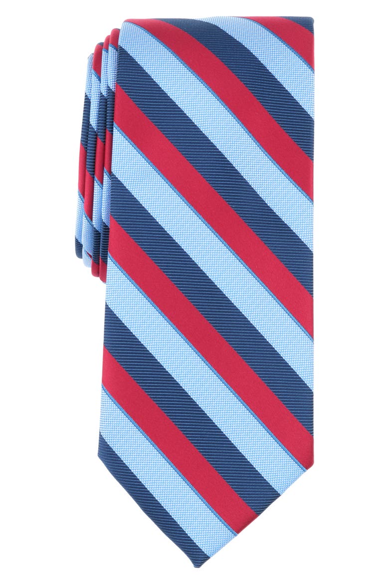 Carlton Stripe Tie, Main, color, RED