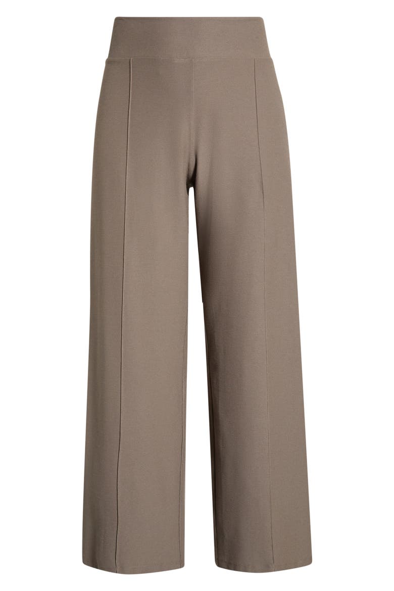High Waist Wide Leg Seamed Pants, Alternate, color, COBBLESTONE