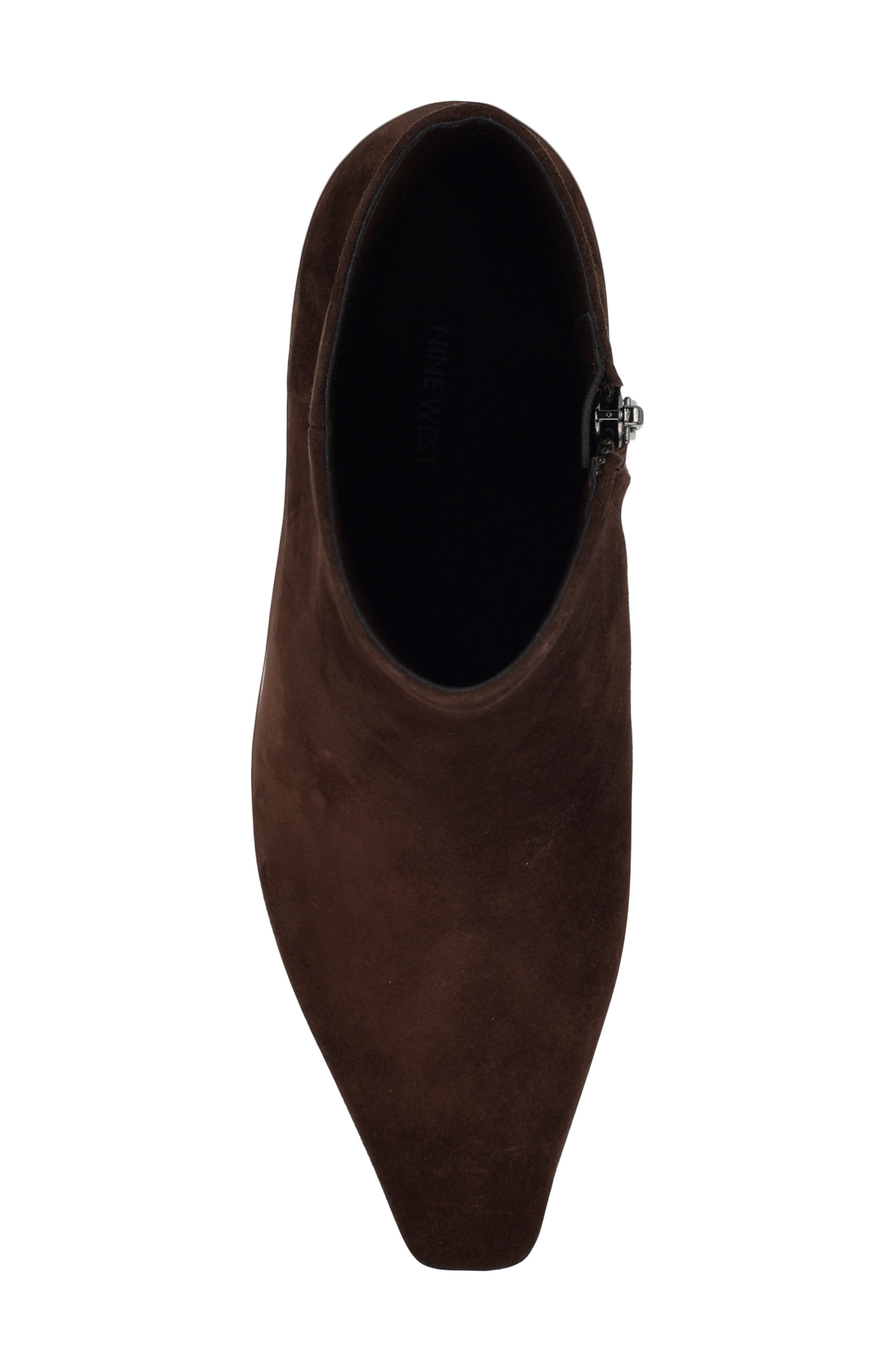 Nine West Hermena Kitten Heel Bootie, Alternate, color, Dark Brown