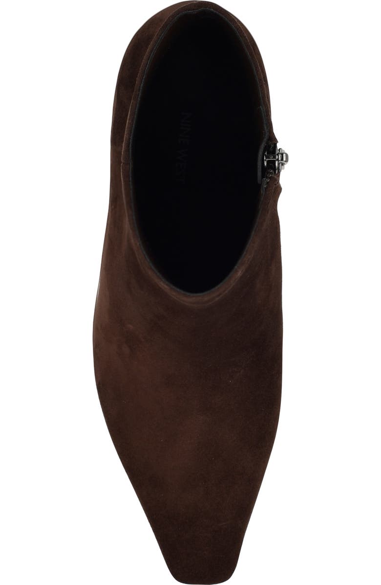 Nine West Hermena Kitten Heel Bootie, Alternate, color, Dark Brown