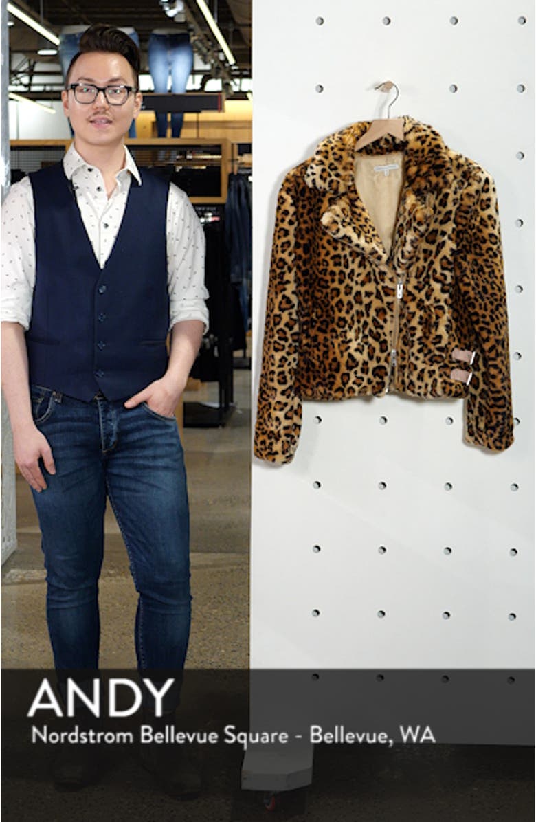 Faux Fur Moto Jacket, sales video thumbnail