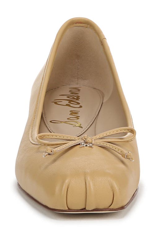 Sam Edelman Rosa Block Heel Ballet Tulum Sand Leather In Neutral