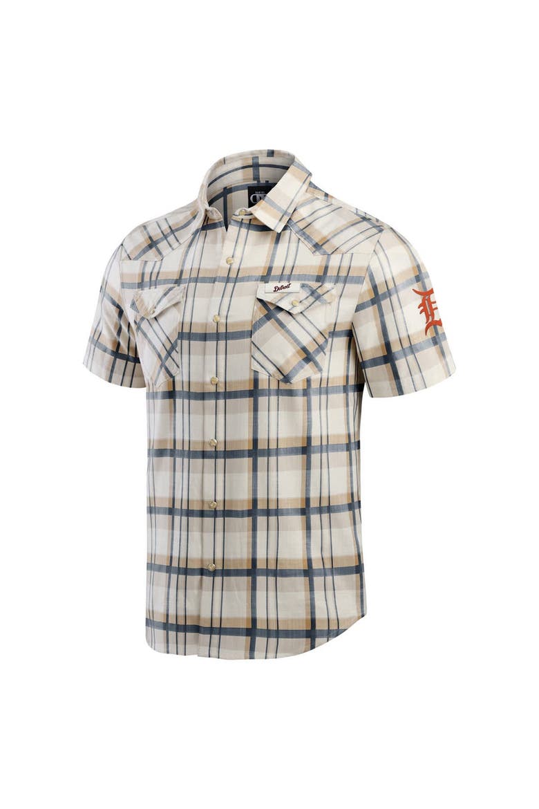Men's Darius Rucker Collection by Fanatics Navy Detroit Tigers Plaid Full-Snap Shirt, Alternate, color, Navy