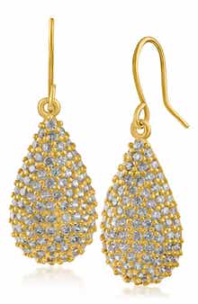CZ by Kenneth Jay Lane Pavé Cubic Zirconia Teardrop Earrings