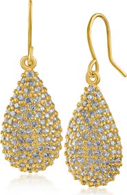 CZ by Kenneth Jay Lane Pavé Cubic Zirconia Teardrop Earrings