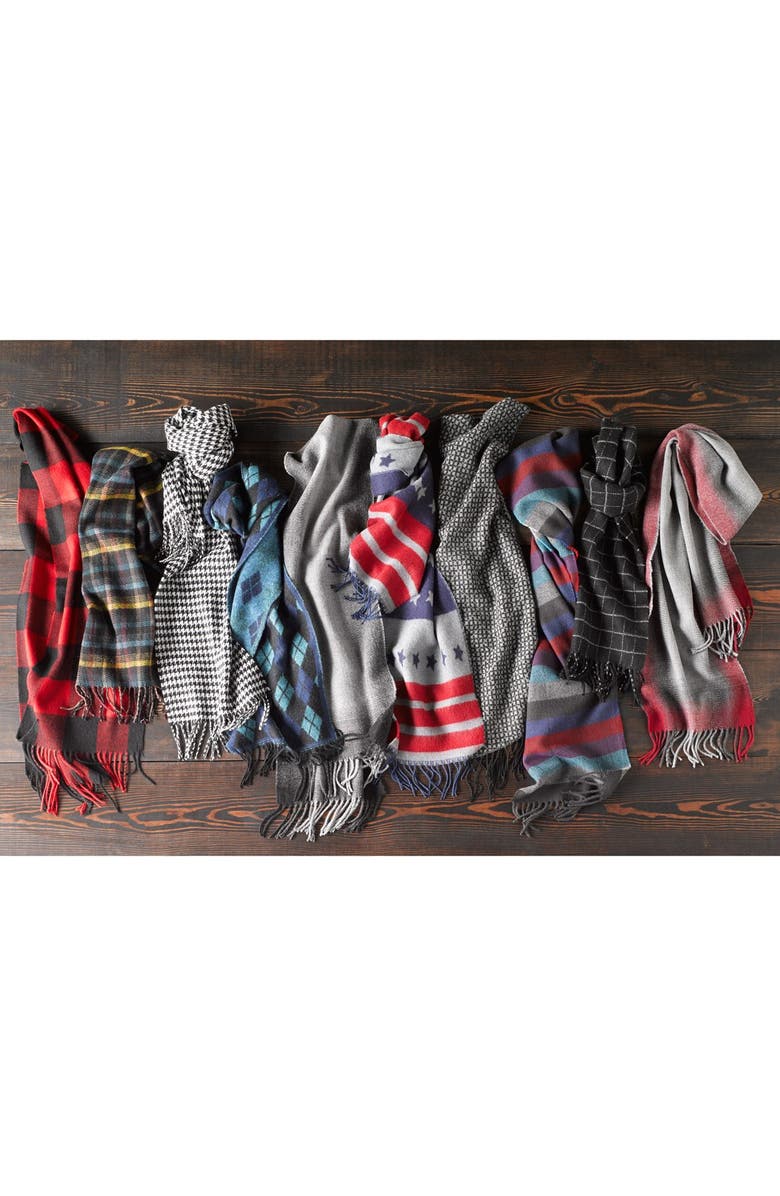 The Rail Red Check Knit Scarf, Alternate, color,