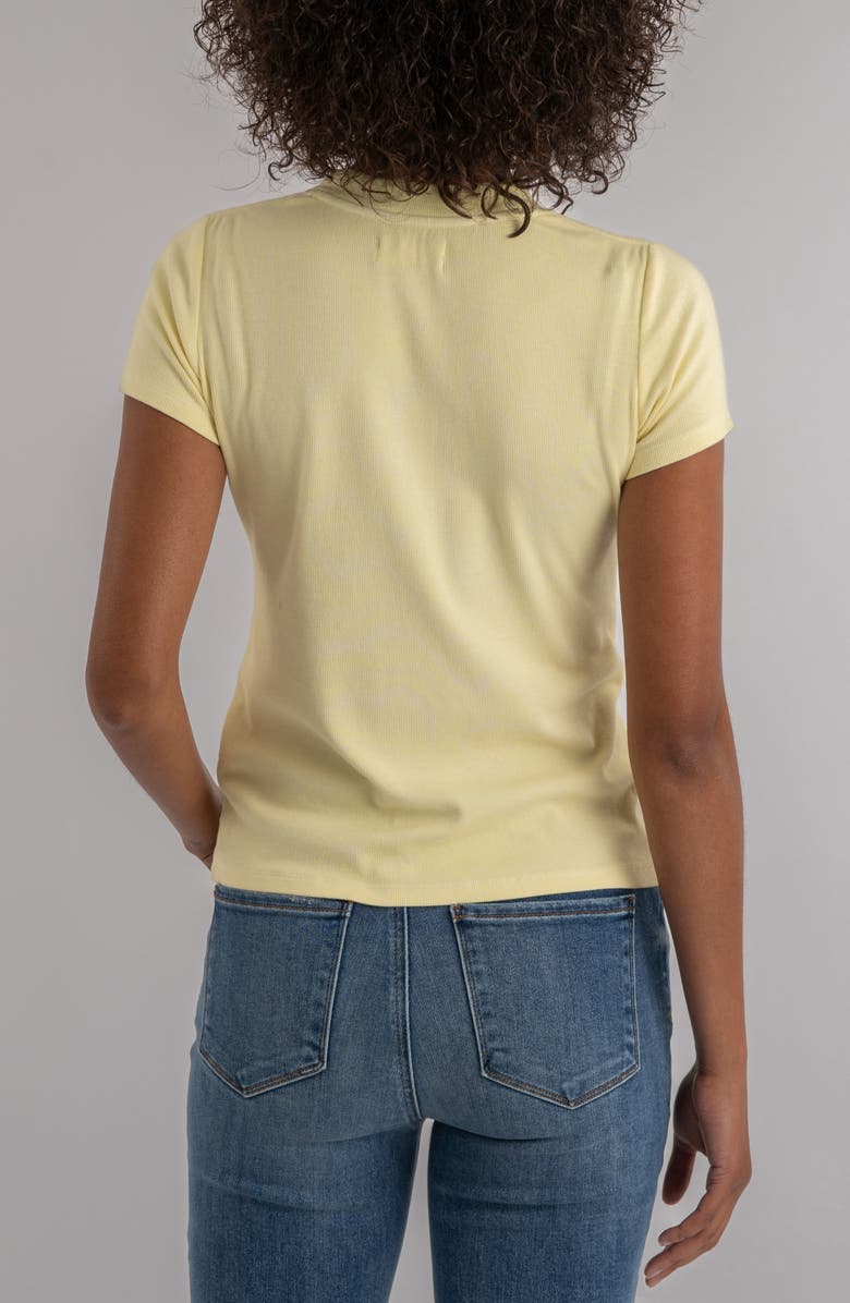 KUT from the Kloth Langley Rib Top, Alternate, color, Pastel Yellow
