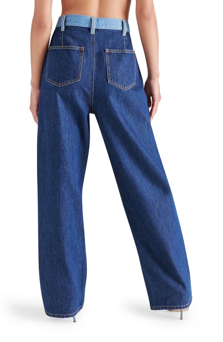 Steve Madden Emeric High Waist Two Tone Jeans, Alternate, color,