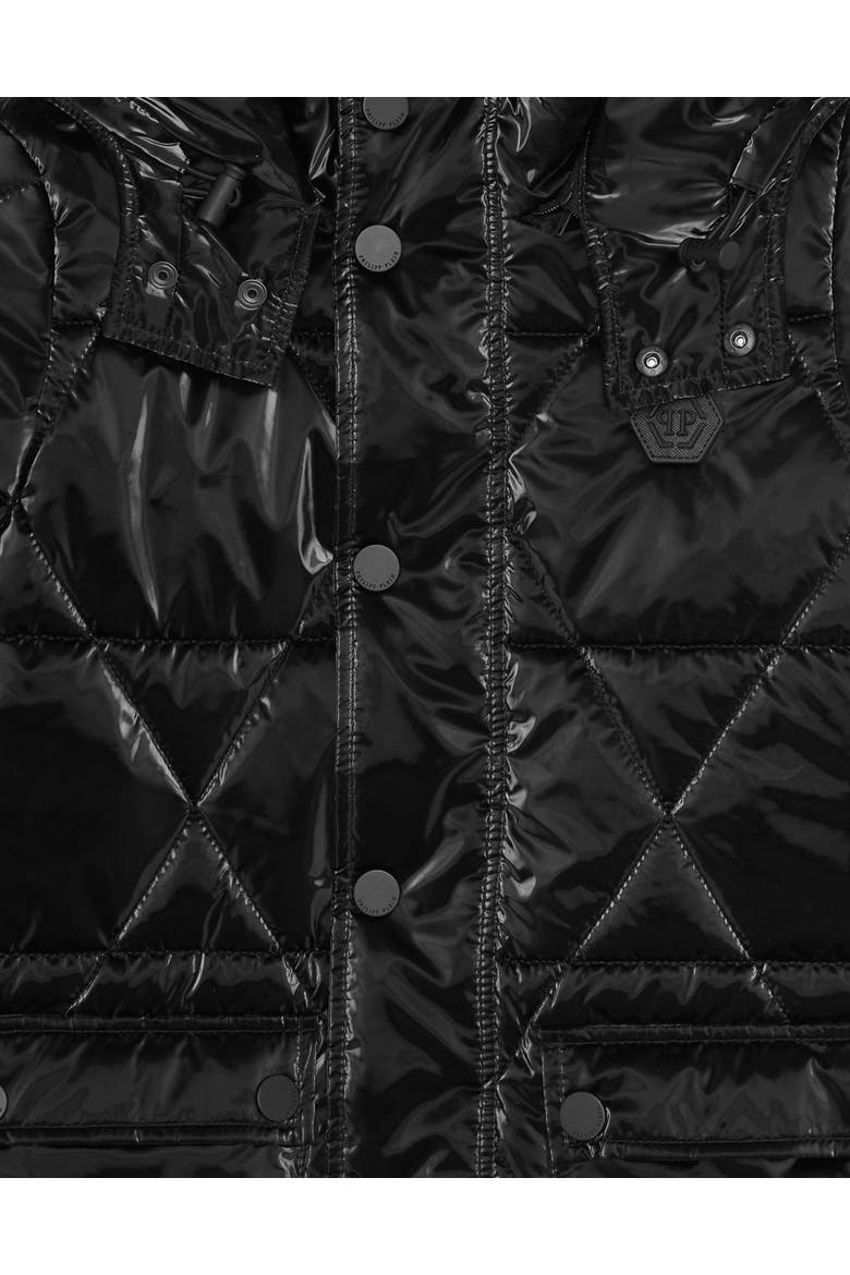 Puffer Jacket Hexagon Boy, Alternate, color, black