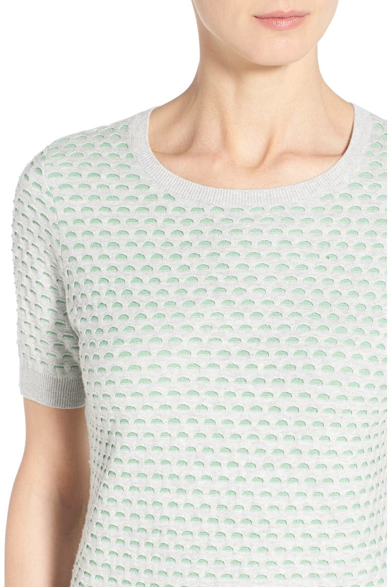 Textured Crewneck Sweater, Alternate, color, GREY- GREEN TEXTURE PATTERN