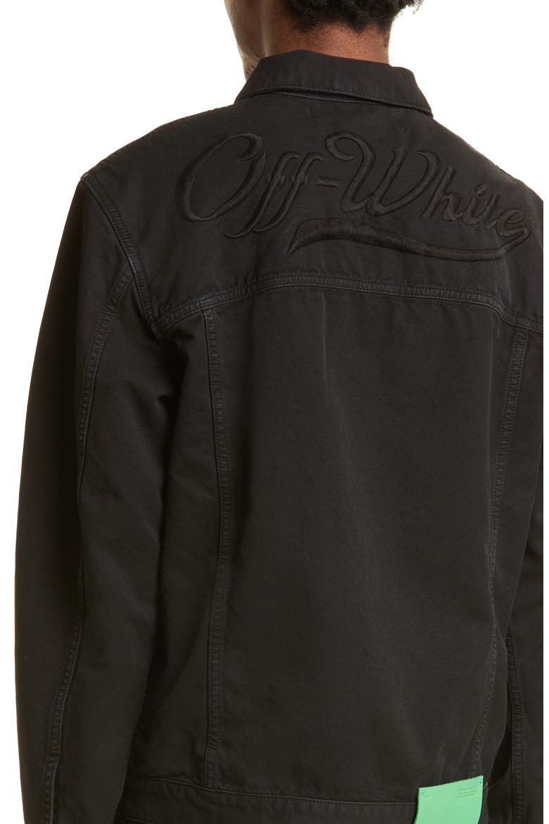 Wave Off Cotton Canvas Skate Jacket, Alternate, color, BLACK