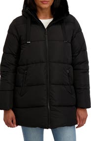 Sebby Faux Fur Reversible Hooded Puffer Jacket