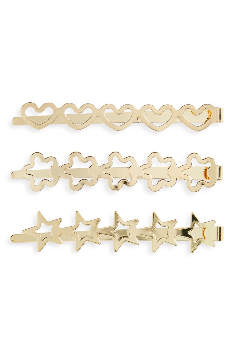 8 Other Reasons 3-Pack Kelly Hair Clips, Main, color, 