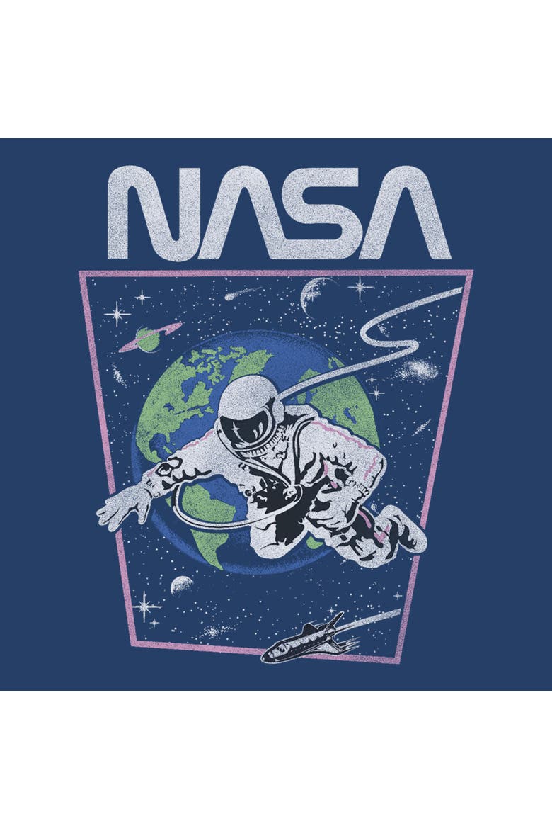 Boy's NASA Distressed Astronaut in Space  Graphic T-Shirt, Alternate, color, Navy Blue Heather