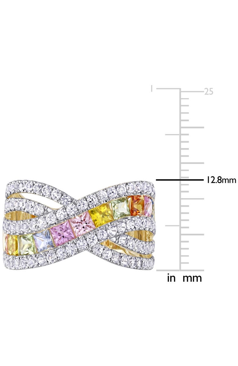 Julianna B. Multi-Color Sapphire Crisscross Ring 14k, Alternate, color, Multi-Color Sapphire