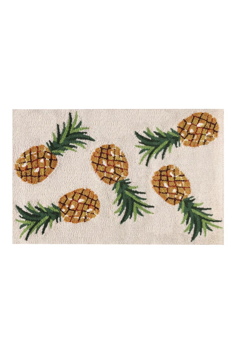 Pineapple Toss Door Mat , Main, color, IVORY MULTI