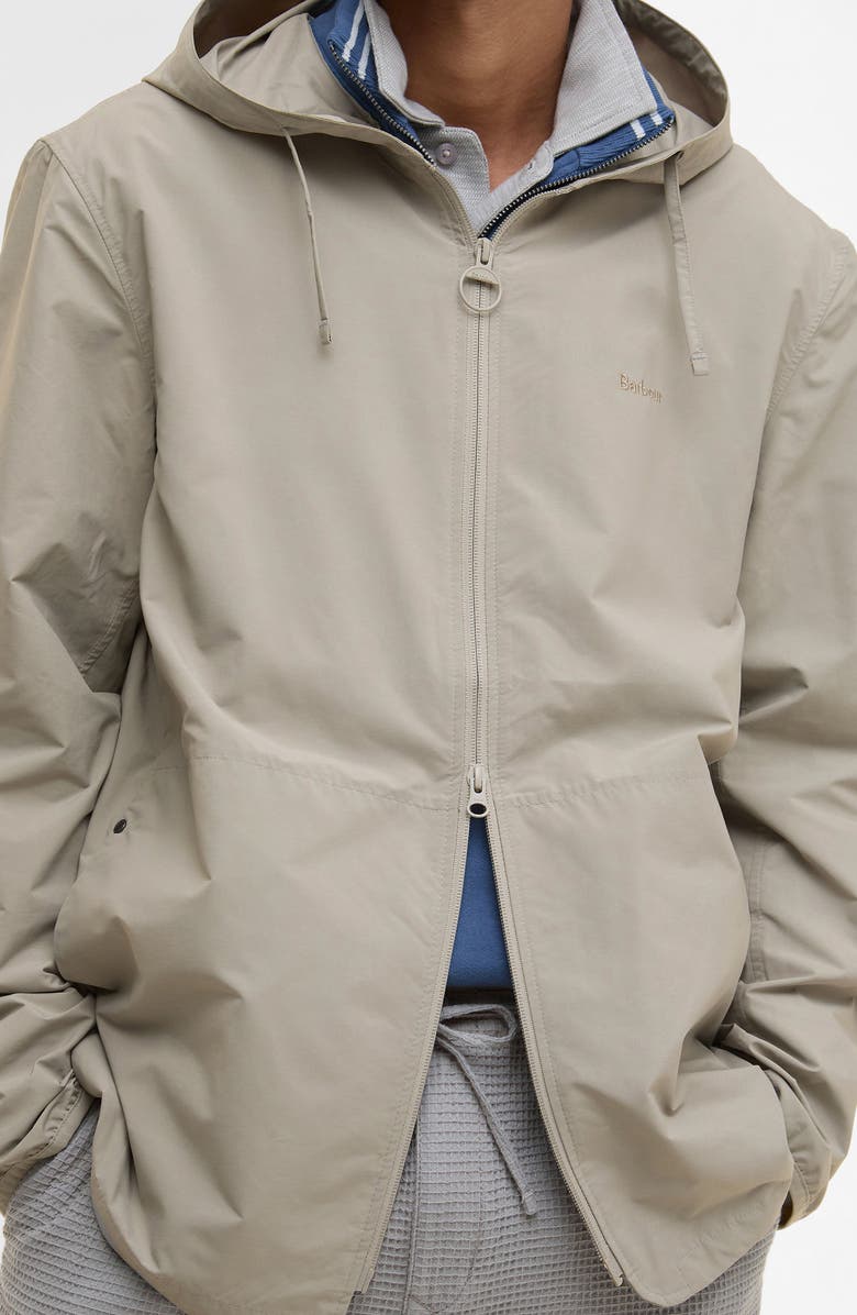 Barbour Newhill Showerproof Hooded Jacket, Alternate, color, Concrete