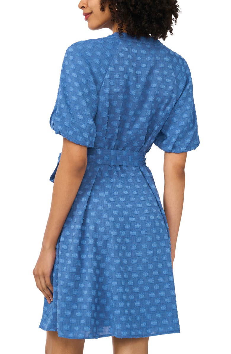Vince Camuto Dobby Texture Dress, Alternate, color, Classic Indigo