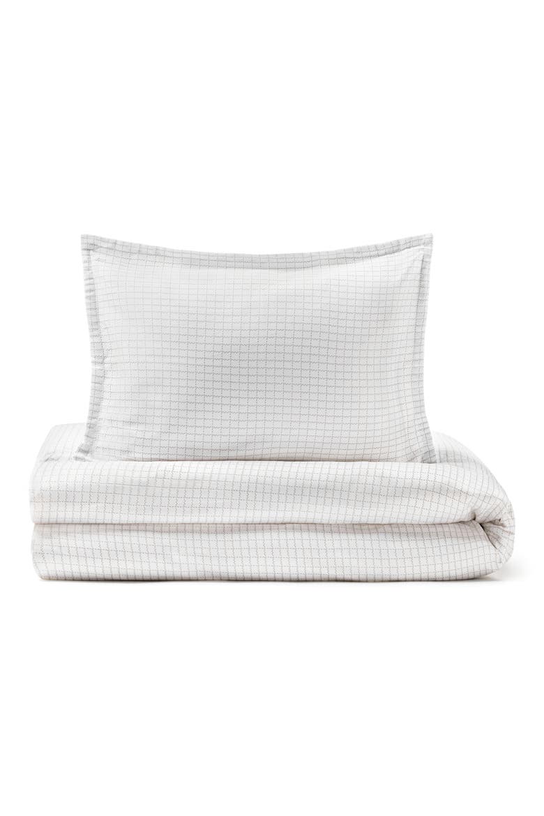 Oxford Queen Duvet Cover, Sheet & Shams Set, Main, color, GREY GRID