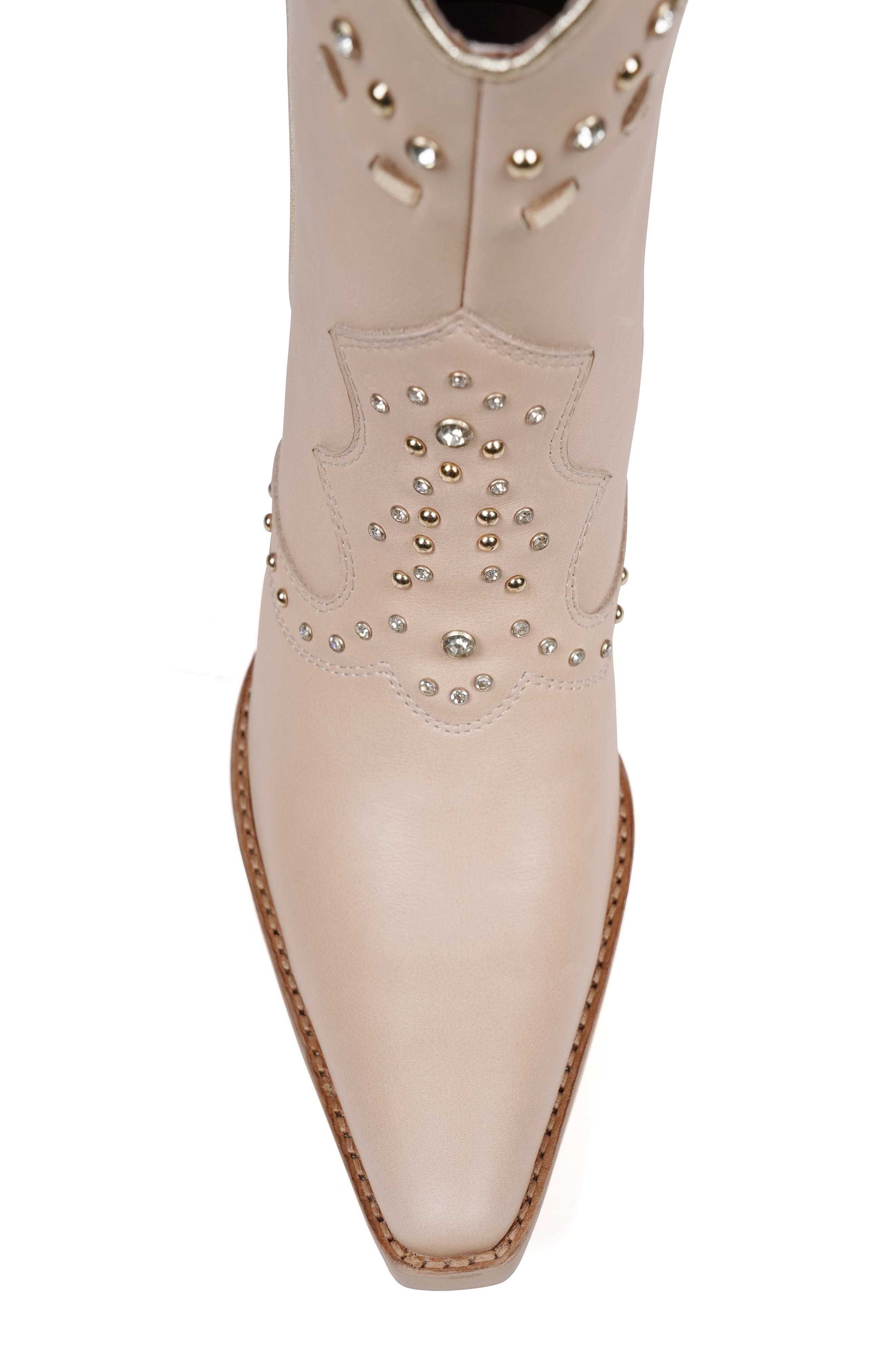 ZIGI Angola Studded Western Boot, Alternate, color, Pink Leather