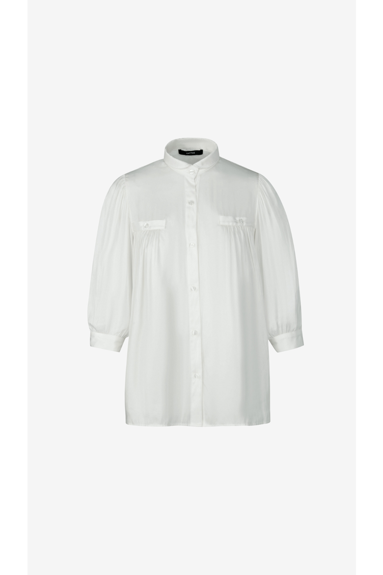Shirred Pocket Blouse, Alternate, color, Ivory