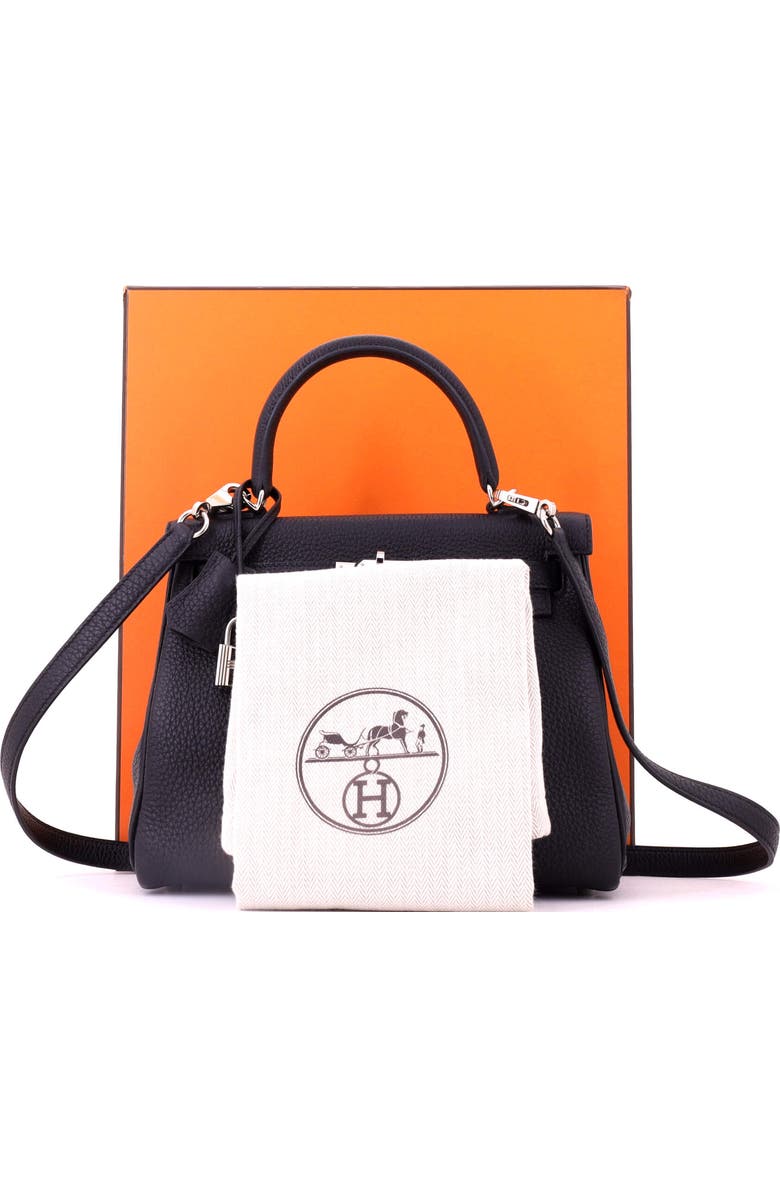 81034712 Kelly Handbag Black Togo with Palladium Hardware 25, Alternate, color,