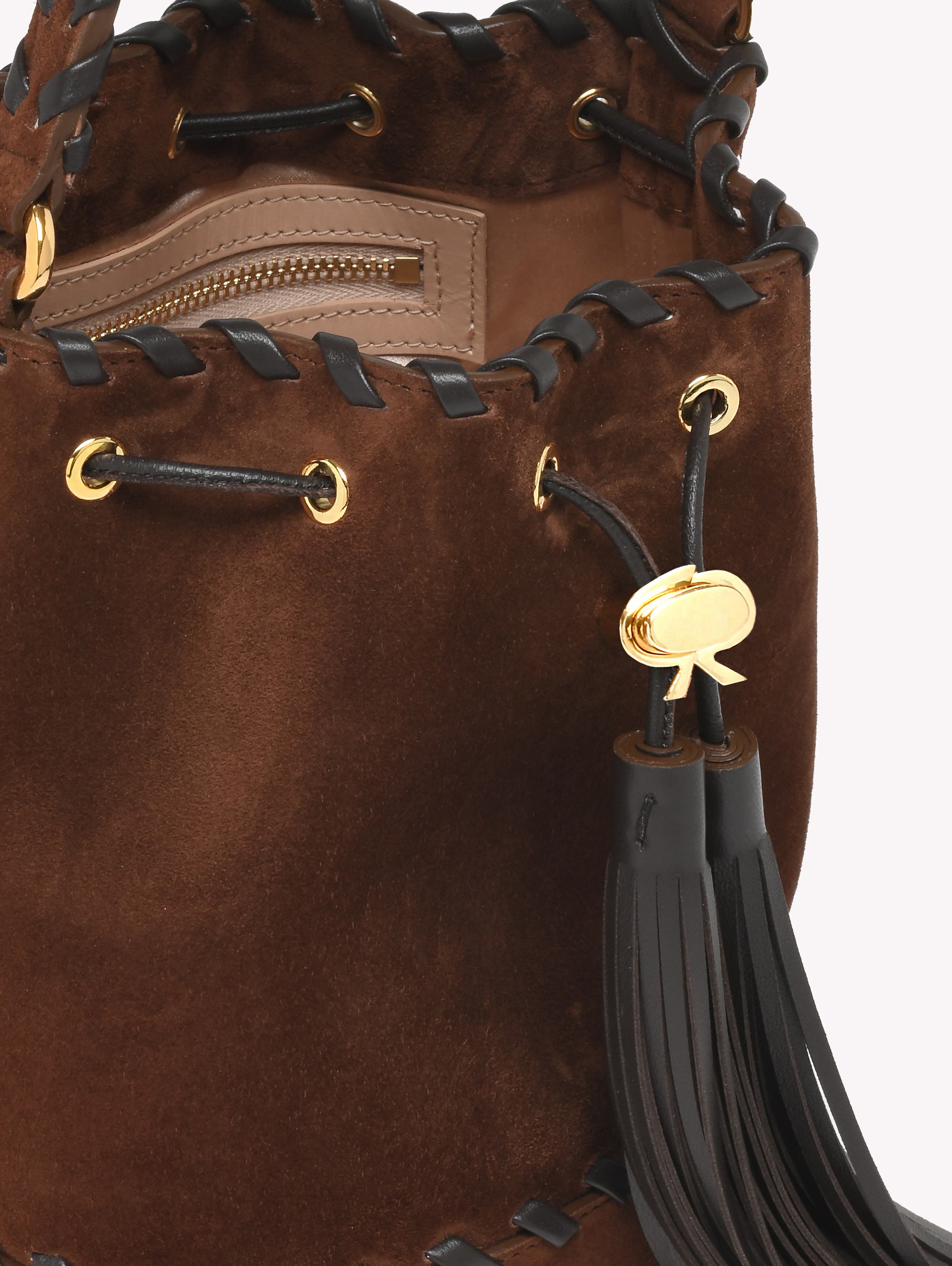 Gianvito Rossi Sienna Zaira Crossbody Bag, Alternate, color, Brown Suede