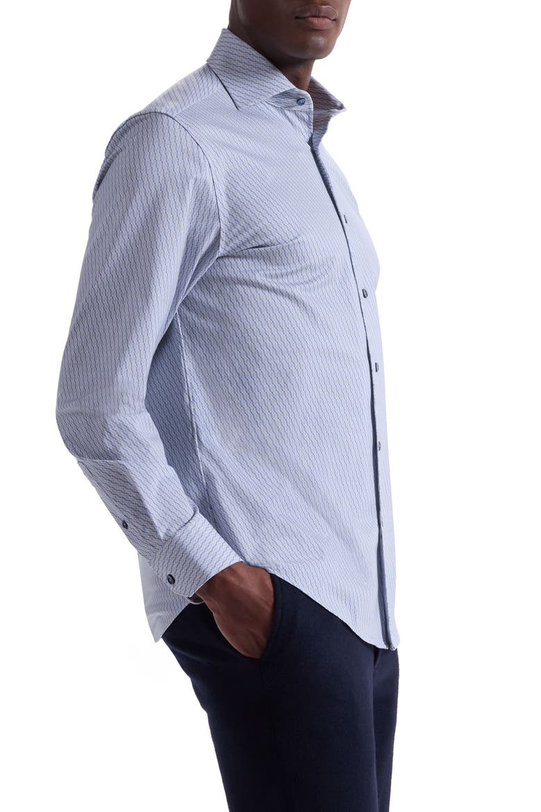 Devon OoohCotton® Geo Print Button-Up Shirt, Alternate, color, AIR BLUE