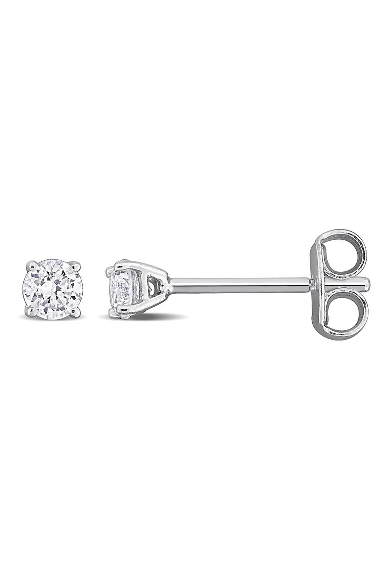 Lab Grown Diamond Stud Earring Sterling Silver, Main, color, Sterling Silver