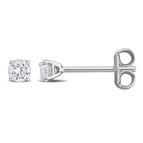 Lab Grown Diamond Stud Earring Sterling Silver
