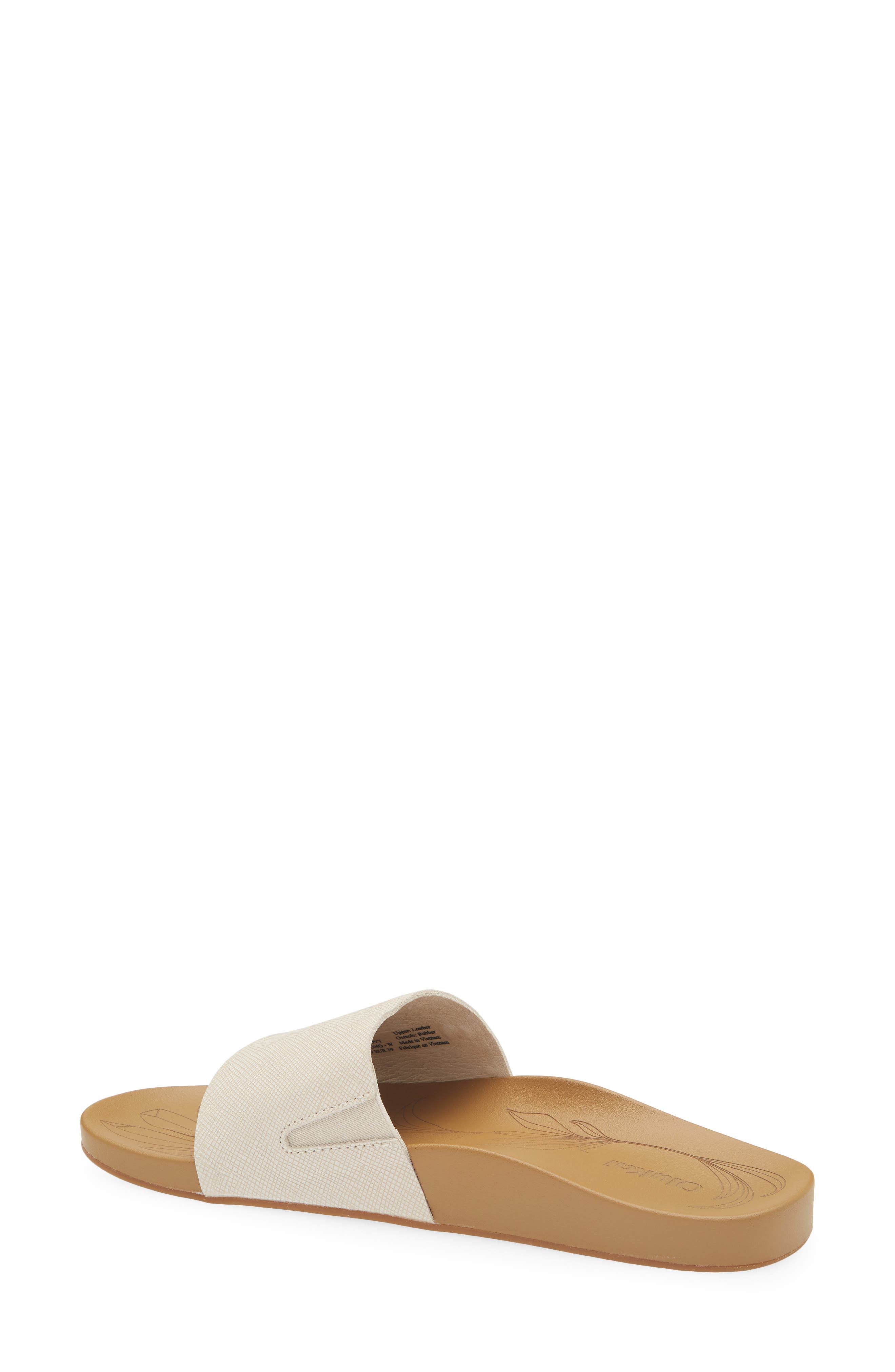 Kipea'a Pono Slide Sandal, Alternate, color, TAPA / CROSSHATCH
