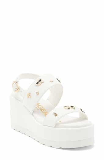KARL LAGERFELD PARIS Cleome Slingback Platform Wedge Sandal