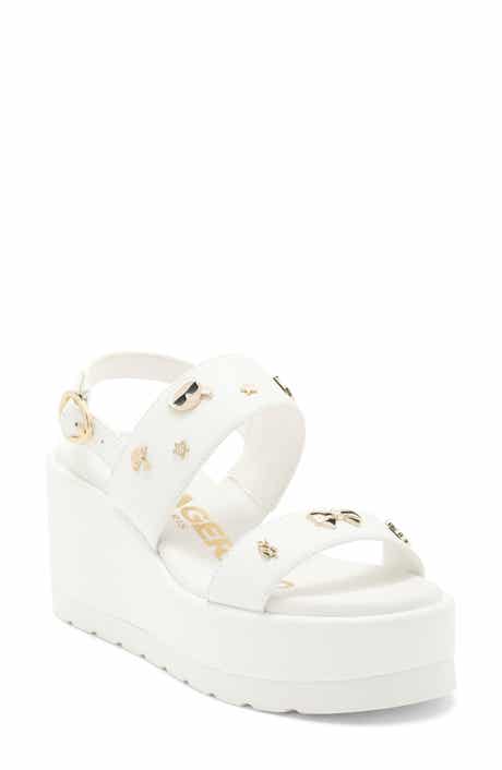 KARL LAGERFELD PARIS Cleome Slingback Platform Wedge Sandal