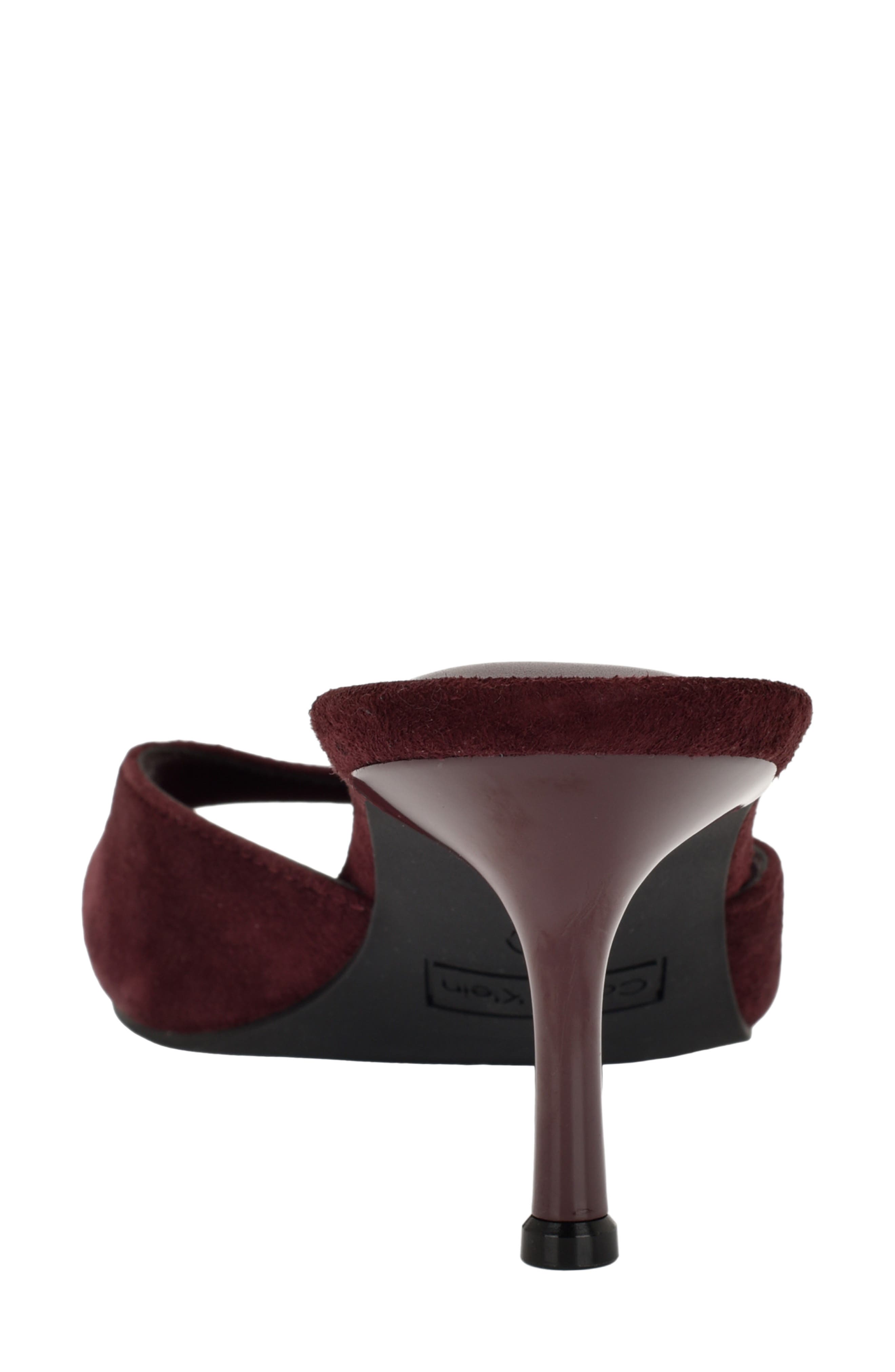 Vixie Slide Sandal, Alternate, color, DARK RED