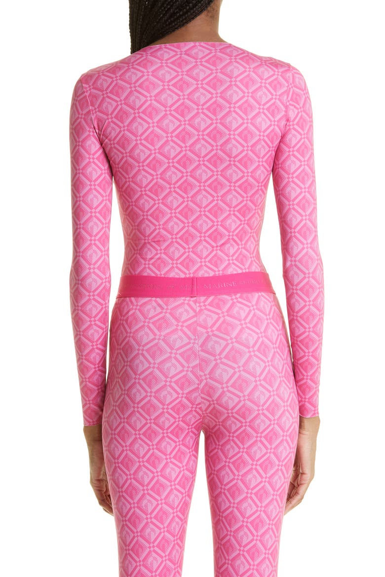 Fitted Moon Print Top, Alternate, color, MOON DIAMANT FUSCHIA PRINT