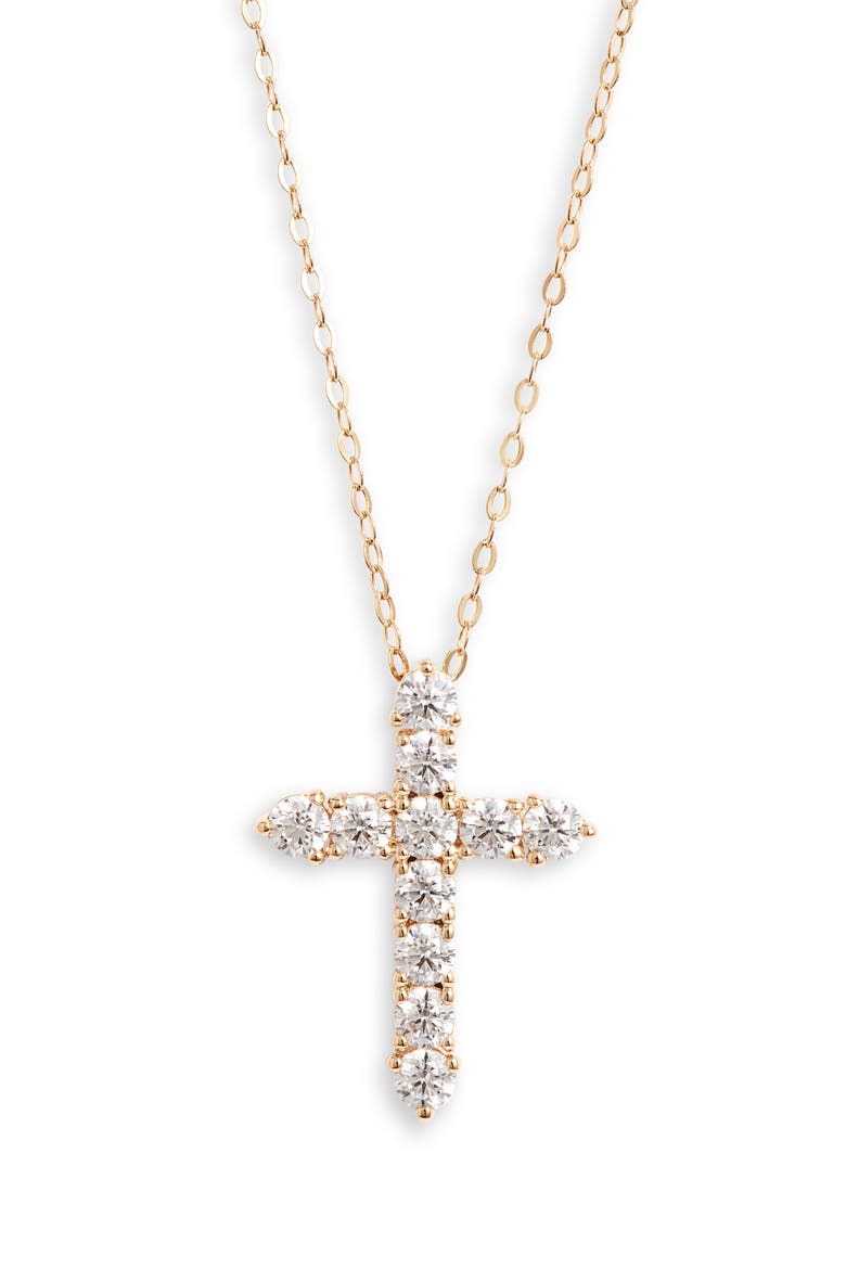 Cross Pendant Necklace, Main, color, GOLD