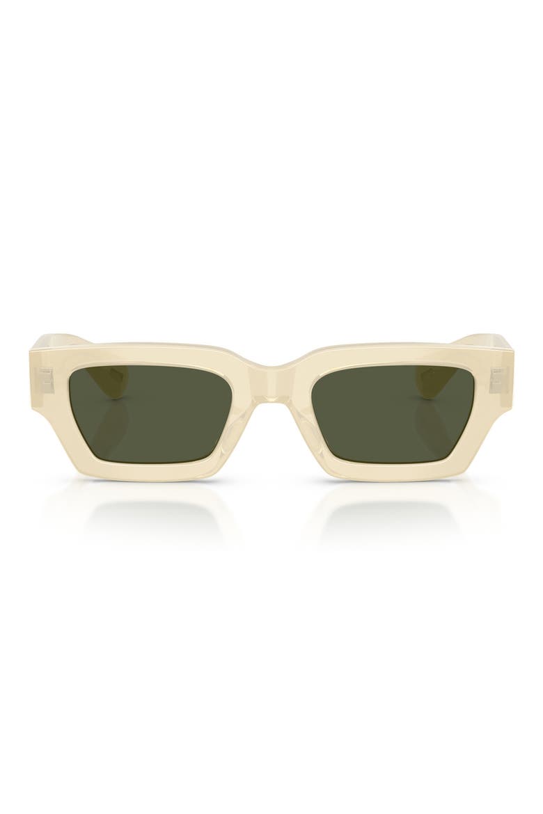 50mm Jil Sander Edition 6 Rectangular Sunglasses, Main, color, BUTTERSCOTCH
