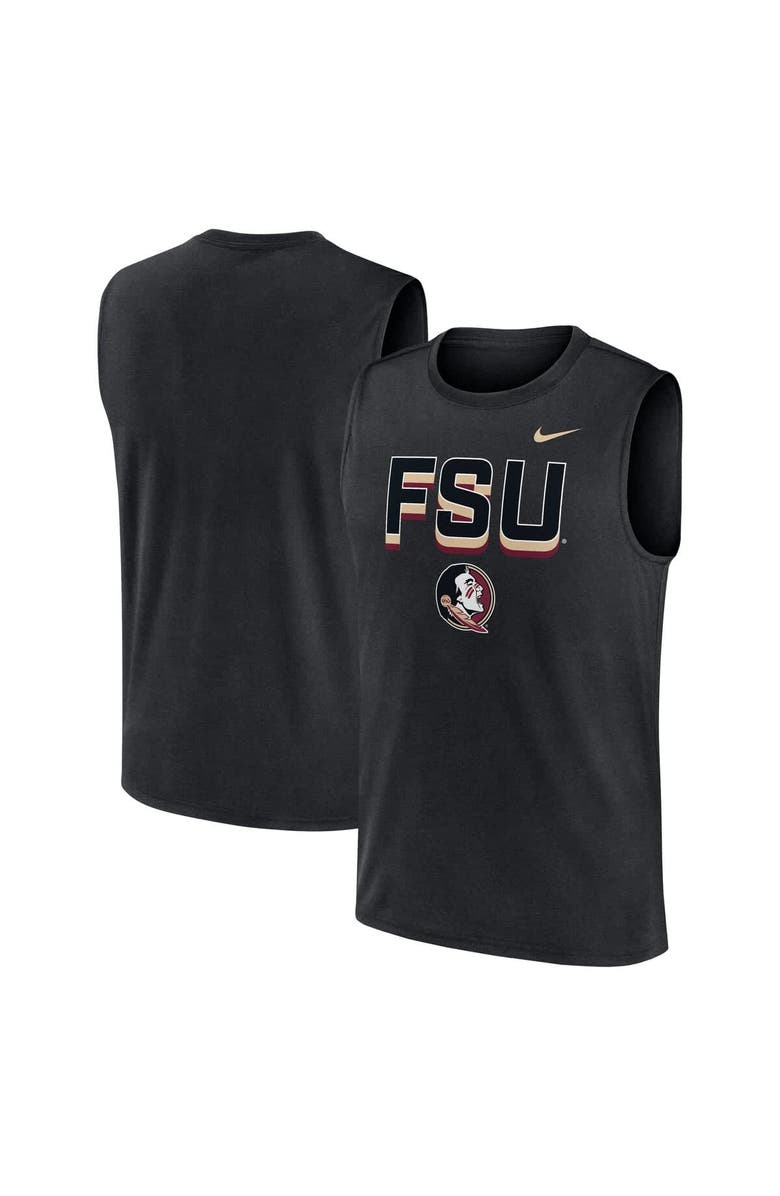 Nike Men's Nike Black Florida State Seminoles Primetime Tricode Legend Performance Tank Top, Alternate, color, 