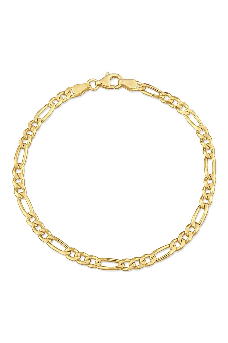 3.8mm Figaro Link Bracelet, Main, color, YELLOW