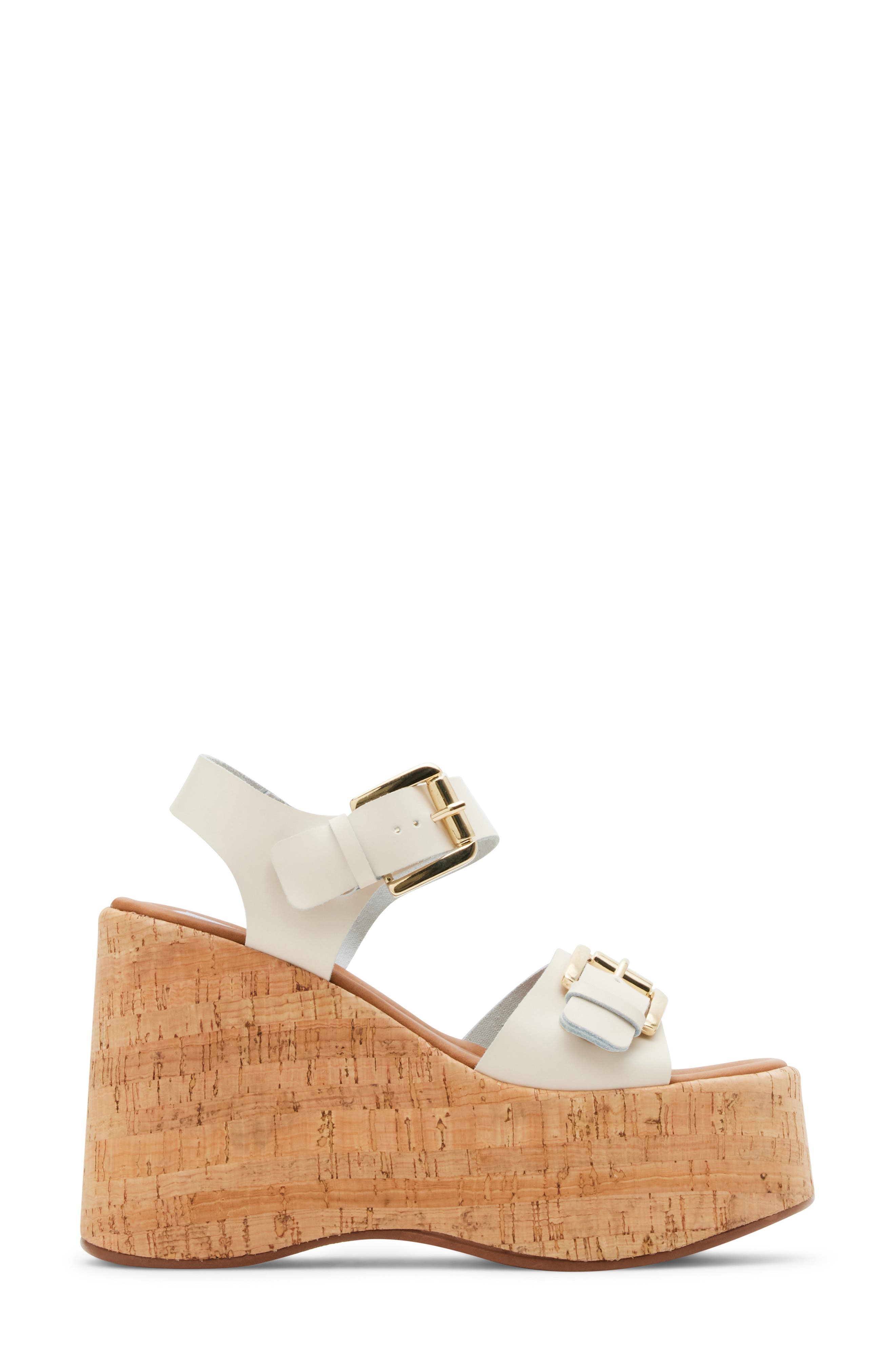 Steve Madden River Platform Wedge Sandal, Alternate, color, Bone Leather