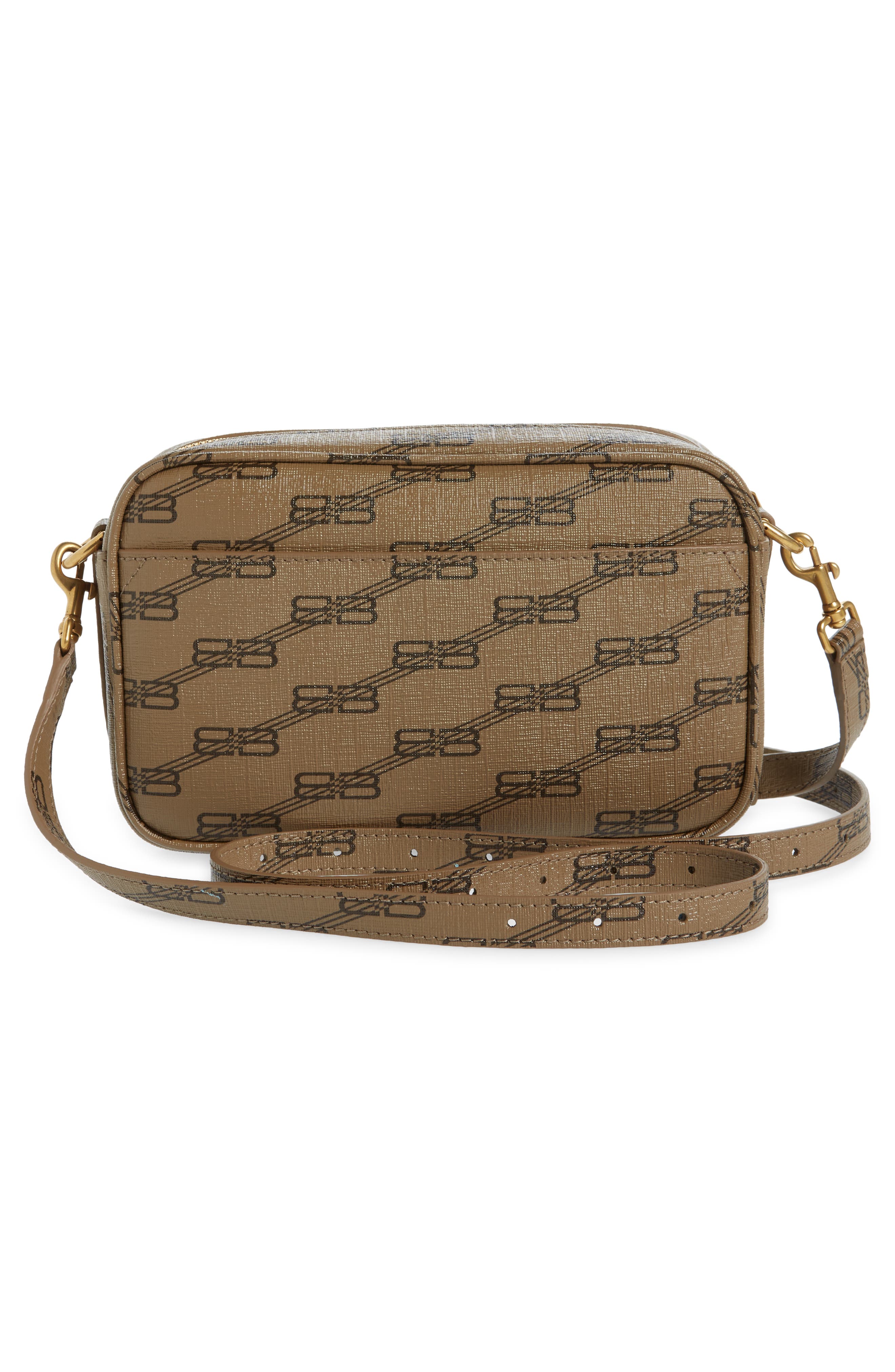 Balenciaga Small BB Monogram Coated Canvas Camera Bag, Alternate, color, 