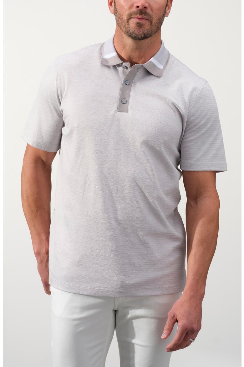 Stretch Cotton Polo, Alternate, color, PLATINUM