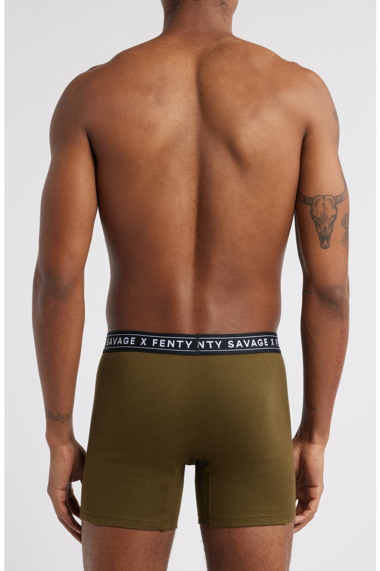 Savage Classics 3-Pack Boxer Briefs, Alternate, color, BLACK CAVIAR/ GREEN O